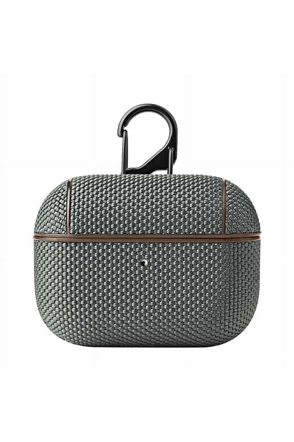 Protective Case for AirPods Pro 2019 Released, Slim Nylon Material Full-Body Shock-Absorbing Portable Keychain [Front LED Visible] Supports Wireless Charging Case for AirPods Pro - Gray