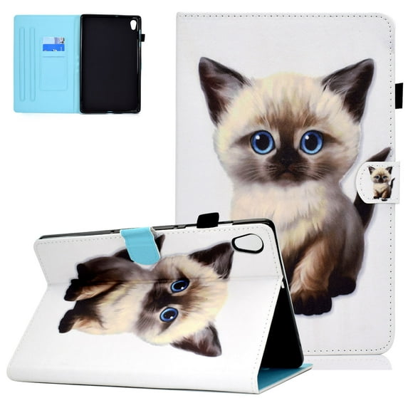 Allytech Protective Case for Lenovo Tab M10 HD 2nd Gen (TB-X306X) / Smart Tab M10 HD 2nd Gen (TB-X306F) 10.1" 2020, Auto Sleep Wake Shockproof Slim Kickstand Folio Flip Lightweight, Cute Cat
