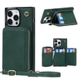 thumbnail image 1 of Allytech RFID Blocking Wallet Case for iPhone 14 Pro Max 2022, PU Leather Zipper Purse with Crossbody Strap Handbag Case with Credit Card Slots for iPhone 14 Pro Max 6.7 inch 5G, Darkgreen, 1 of 10