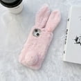 thumbnail image 1 of Allytech Rabbit Faux Furry Case Cover for Apple iPhone 14, Girly Fluffy Faux Fur Protective Anti-Scratch Bunny Case for Girls Women - Pink, 1 of 4