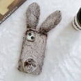 thumbnail image 1 of Allytech Rabbit Faux Furry Case Cover for Apple iPhone 15 Pro Max, Girly Fluffy Faux Fur Protective Anti-Scratch Bunny Case for Girls Women - Coffee, 1 of 4