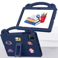 thumbnail image 1 of Allytech Revvl Tab 5G Tablet Case for Kids, DIY Figures EVA Children Friendly Shockproof Lightweight Handle Stand Tablet Case for T-Mobile Revvl Tab 5G 10.36" 2023, Navyblue, 1 of 7