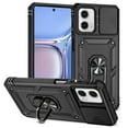 thumbnail image 1 of Allytech Rotatable Kickstand Case for Motorola Moto G Power (2024) - Military Grade Drop Protection - Slide Camera Cover - Heat Dissipation - Anti-Scratch Case Support Magnetic Car Mount, Black, 1 of 8