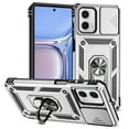 thumbnail image 1 of Allytech Rotatable Kickstand Case for Motorola Moto G Stylus 5G (2023) - Military Grade Drop Protection - Slide Camera Cover - Heat Dissipation - Anti-Scratch Case Support Magnetic Car Mount, Silver, 1 of 8