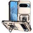 thumbnail image 1 of Allytech Rotatable Kickstand Holder Case for Google Pixel 9 - Military Grade Drop Protection - Slide Camera Cover - Heat Dissipation - Anti-Scratch Stand Case Support Magnetic Car Mount, Gold, 1 of 8