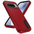 thumbnail image 1 of Allytech Rugged Case Compatible with Google Pixel Pixel 9 Pro/ 9 with Hidden Kickstand, [Military Grade Drop Protection] Soft TPU Hard PC Bumper Non-Slip Shockproof Full Protective Case, Red+Black, 1 of 8
