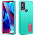 thumbnail image 1 of Allytech Rugged Case Compatible with Motorola Moto G 5G (2024) with Hidden Kickstand, [Military Grade Drop Protection] Soft TPU Hard PC Bumper Non-Slip Shockproof Full Protective Case, Mint+Rose, 1 of 8