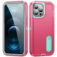thumbnail image 1 of Allytech Rugged Case Compatible with iPhone 11 Pro Max with Hidden Kickstand, [Military Grade Drop Protection] Soft TPU Hard PC Bumper Non-Slip Shockproof Full Protective Case, Rose+Mint, 1 of 8
