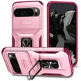 thumbnail image 1 of Allytech Rugged Case for Google Pixel 7 Pro, [Slide Camera Cover] [360° Rotating Kickstand] [Military Protection] [Magnetic Car Mount] Non-Slip Anti-Scratch Shockproof Heavy Duty Case - Pink, 1 of 8