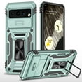 thumbnail image 1 of Allytech Rugged Case for Google Pixel 8 Pro 6.7" 2023, Hybrid TPU PC Ring Holder Stand Shockproof Protective Slide Camera Lens Protector Phone Case for Google Pixel 8 Pro - Darkgreen, 1 of 7