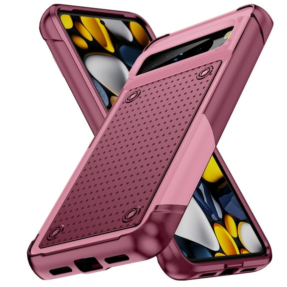 Allytech Rugged Case for Google Pixel 8 Pro, Military Grade Shockproof Protective Bumper Anti-Scratch Dual Layers Phone Case Cover for Google Pixel 8 Pro - Rose
