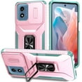 thumbnail image 1 of Allytech Rugged Case for MOTO G pure, [Slide Camera Cover] [360° Rotating Kickstand] [Military Protection] [Magnetic Car Mount] Non-Slip Anti-Scratch Shockproof Heavy Duty Case - Rosegold, 1 of 8