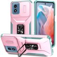 thumbnail image 1 of Allytech Rugged Case for Moto G Play 4G 2024, [Slide Camera Cover] [360° Rotating Kickstand] [Military Protection] [Magnetic Car Mount] Non-Slip Anti-Scratch Shockproof Heavy Duty Case - Rosegold, 1 of 8