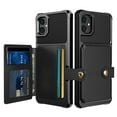 thumbnail image 1 of Allytech Rugged Case for Samsung Galaxy A05 Support Magnetic Car Mount, Premium PU Leather Flip Card Cash Holder Pocket Shockproof Anti-Fall Back Case for Samsung Galaxy A05 - Black, 1 of 7