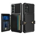 thumbnail image 1 of Allytech Rugged Case for Samsung Galaxy A05s Support Magnetic Car Mount, Premium PU Leather Flip Card Cash Holder Pocket Shockproof Anti-Fall Back Case for Samsung Galaxy A05s - Black, 1 of 7