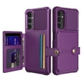 thumbnail image 1 of Allytech Rugged Case for Samsung Galaxy A05s Support Magnetic Car Mount, Premium PU Leather Flip Card Cash Holder Pocket Shockproof Anti-Fall Back Case for Samsung Galaxy A05s - Purple, 1 of 7