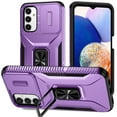 thumbnail image 1 of Allytech Rugged Case for Samsung Galaxy A25 5G, [Slide Camera Cover] [360° Rotating Kickstand] [Military Protection] Non-Slip Anti-Fall Anti-Scratch Shockproof Heavy Duty Case - Purple, 1 of 8