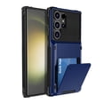 thumbnail image 1 of Allytech Rugged Case for Samsung Galaxy S21 Ultra, Flip Credit Card Holder Non-Slip Shockproof Cover, Hybrid Heavy Duty Protection Wallet Phone Case Compatible with Samsung Galaxy S21 Ultra - Blue, 1 of 9