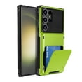 thumbnail image 1 of Allytech Rugged Case for Samsung Galaxy S21 Ultra, Flip Credit Card Holder Non-Slip Shockproof Cover, Hybrid Heavy Duty Protection Wallet Phone Case Compatible with Samsung Galaxy S21 Ultra - Green, 1 of 9