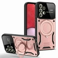 thumbnail image 1 of Allytech Rugged Case for Samsung Galaxy S22 Ultra, Mangetic Case Compatible Magsafe Wireles Charging Support Ring Holder Stand Shockproof Back Cover Case for Galaxy S22 Ultra - Rosegold, 1 of 8