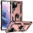thumbnail image 1 of Allytech Rugged Case for Samsung Galaxy S22 Ultra, Military Grade Protection Shockproof Cover with Metal Rotatable Ring Stand, Magnetic Car Mount Holder Case for Samsung Galaxy S22 Ultra - Rosegold, 1 of 7