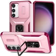thumbnail image 1 of Allytech Rugged Case for Samsung Galaxy S23 Plus, [Slide Camera Cover] [360° Rotating Kickstand] [Military Protection] [Magnetic Car Mount] Non-Slip Anti-Scratch Shockproof Heavy Duty Case - Pink, 1 of 8