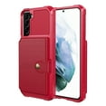 thumbnail image 1 of Allytech Rugged Case for Samsung Galaxy S23 Support Magnetic Car Mount, Premium PU Leather Flip Card Cash Holder Pocket Shockproof Anti-Fall Back Case for Samsung Galaxy S23 - Red, 1 of 7
