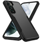 Allytech Rugged Case for Samsung Galaxy S24 Plus, Hybrid Hard PC Back Cover Shell Slim Fit Shockproof Bumper Anti-Scratch Phone Case for Galaxy S24 Plus, Black