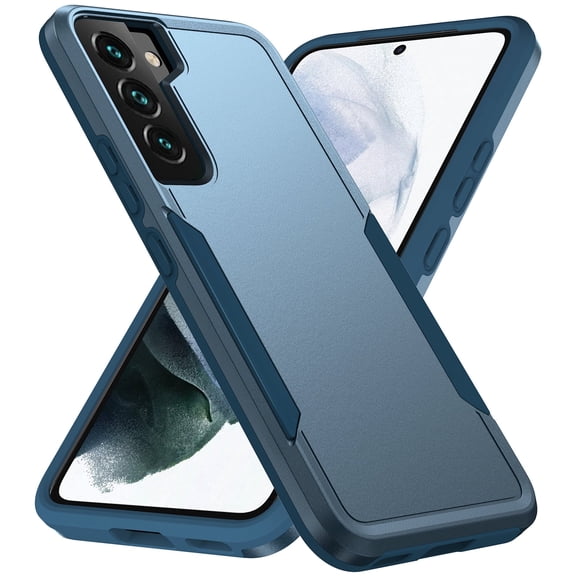 Allytech Rugged Case for Samsung Galaxy S24 Plus, Hybrid Hard PC Back Cover Shell Slim Fit Shockproof Bumper Anti-Scratch Phone Case for Galaxy S24 Plus, Blue