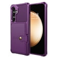 thumbnail image 1 of Allytech Rugged Case for Samsung Galaxy S24 Plus Support Magnetic Car Mount, Premium PU Leather Flip Card Cash Holder Pocket Shockproof Anti-Fall Back Case for Samsung Galaxy S24 Plus - Purple, 1 of 7