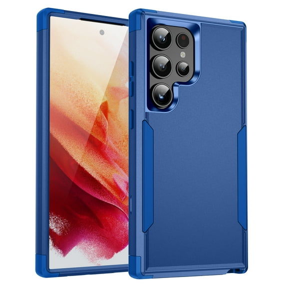 Allytech Rugged Case for Samsung Galaxy S24 Ultra, Military Grade Shockproof Bumper Hybrid PC Back Cover Anti-Scratch Lightweight Phone Case for Galaxy S24 Ultra - Blue