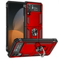 thumbnail image 1 of Allytech Rugged Case for Samsung Galaxy Z Flip4, Military Grade Protection Shockproof Cover with Metal Rotatable Ring Stand, Magnetic Car Mount Holder Case for Samsung Galaxy Z Flip4 - Red, 1 of 7