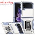 thumbnail image 1 of Allytech Rugged Case for Samsung Galaxy Z Flip5, [Support Magnetic Car Mount], Military Grade Drop Protection Hybrid Shockproof Non-Slip Cover Case for Samsung Galaxy Z Flip5 - White, 1 of 7