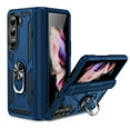 thumbnail image 1 of Allytech Rugged Case for Samsung Galaxy Z Fold6, Military Grade Protection Shockproof Cover with Metal Rotatable Ring Stand, Magnetic Car Mount Holder Case for Samsung Galaxy Z Fold6 - Blue, 1 of 7