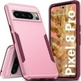 thumbnail image 1 of Allytech Rugged Case for Google Pixel 8 Pro 6.7" 2023 Released, PC TPU Back Cover Shockproof Anti-Scratch Bumper Case - Pink+Rose, 1 of 6