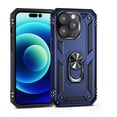thumbnail image 1 of Allytech Rugged Case for iPhone 14 Pro Max, Military Grade Protection Shockproof Non-Slip Cover with Metal Rotatable Ring Stand, Magnetic Car Mount Holder Fashion Case for iPhone 14 Pro Max - Blue, 1 of 6