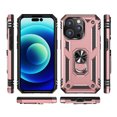 thumbnail image 1 of Allytech Rugged Case for iPhone 14 Pro, Military Grade Protection Shockproof Non-Slip Cover with Metal Rotatable Ring Stand, Magnetic Car Mount Holder Fashion Case for iPhone 14 Pro - Rosegold, 1 of 7