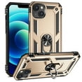 thumbnail image 1 of Allytech Rugged Case for iPhone 15, Military Grade Protection Shockproof Non-Slip Cover with Metal Rotatable Ring Stand, Magnetic Car Mount Holder Fashion Case for iPhone 15 - Gold, 1 of 6