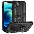 thumbnail image 1 of Allytech Rugged Case for iPhone 15 Plus, Military Grade Protection Shockproof Non-Slip Cover with Metal Rotatable Ring Stand, Magnetic Car Mount Holder Fashion Case for iPhone 15 Plus - Black, 1 of 6