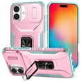 thumbnail image 1 of Allytech Rugged Case for iPhone 16 Plus, [Slide Camera Cover] [360° Rotating Kickstand] [Military Protection] [Magnetic Car Mount] Non-Slip Anti-Scratch Shockproof Heavy Duty Case - Rosegold, 1 of 8