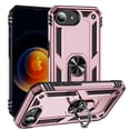 thumbnail image 1 of Allytech Rugged Case for iPhone 16e, Military Grade Protection Shockproof Non-Slip Cover with Metal Rotatable Ring Stand, Magnetic Car Mount Holder Fashion Case for iPhone 16e - Rosegold, 1 of 7