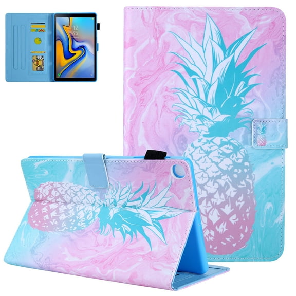 Allytech for SM-T500 SM-T507 Case, Galaxy Tab A7 10.4 Case 2020, Slim PU Leather Soft TPU Protective Stand Cover for Samsung Galaxy Tab A7 10.4" 2020 Model SM-T500/T505/T507, Pink Pineapple