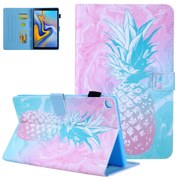 Allytech for SM-T500 SM-T507 Case, Galaxy Tab A7 10.4 Case 2020, Slim PU Leather Soft TPU Protective Stand Cover for Samsung Galaxy Tab A7 10.4" 2020 Model SM-T500/T505/T507, Pink Pineapple