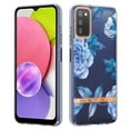 thumbnail image 1 of Allytech Samsung Galaxy A03S Case Clear, Flower Series Crystal Clear Back Cover Flexible TPU Silicone Shockproof Drop Proof Anti-yellow Protection Case Cover for Galaxy A03S, Blue Flower, 1 of 5