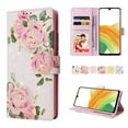 thumbnail image 1 of Allytech Samsung Galaxy A04e Wallet Case, Stylish Flowers Pattern PU Leather Cover with Wrist Strap & Card Slots, Kickstand Magnetic Closure Shockproof Case for Women Girls, Rose Flower, 1 of 6