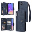 thumbnail image 1 of Allytech Samsung Galaxy A05 Wallet Case with Zipper Pocket, Luxury PU Leather Flip Cover with Card Slots & Wrist Strap, Shockproof Kickstand Magnetic Buckle Protective Case for Women Men, Blue, 1 of 15