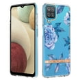 thumbnail image 1 of Allytech Samsung Galaxy A12 Case, Galaxy A12 5G Case, Flower Series Crystal Clear Back Cover Flexible TPU Silicone Shockproof Drop Proof Anti-yellow Protection Case Cover for Galaxy A12, Blue Flower, 1 of 5