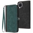 thumbnail image 1 of Allytech for Samsung Galaxy A12 Phone Case Cover, Premium PU Leather Kickstand Wrist Strap Card Holder Slots TPU Interior Folio Flip Magnetic Wallet Protective Case for Samsung A12 6.5", Darkgreen, 1 of 9