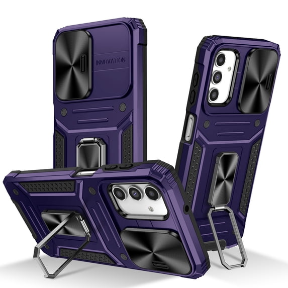 Allytech for Samsung Galaxy A13 5G Case with Camera Lens Protector, Full Body Shockproof Rugged Hybrid PC TPU Bumper Kickstand Slim Case Phone Cover for Samsung Galaxy A13 5G - Purple