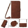 thumbnail image 1 of Allytech for Samsung Galaxy A13 5G Slim Wallet Case with Detachable Shoulder Strap,Durable PU Leather Drop Protection Magnetic Flip Stand Card Slots Crossbody Phone Cover,Brown, 1 of 9